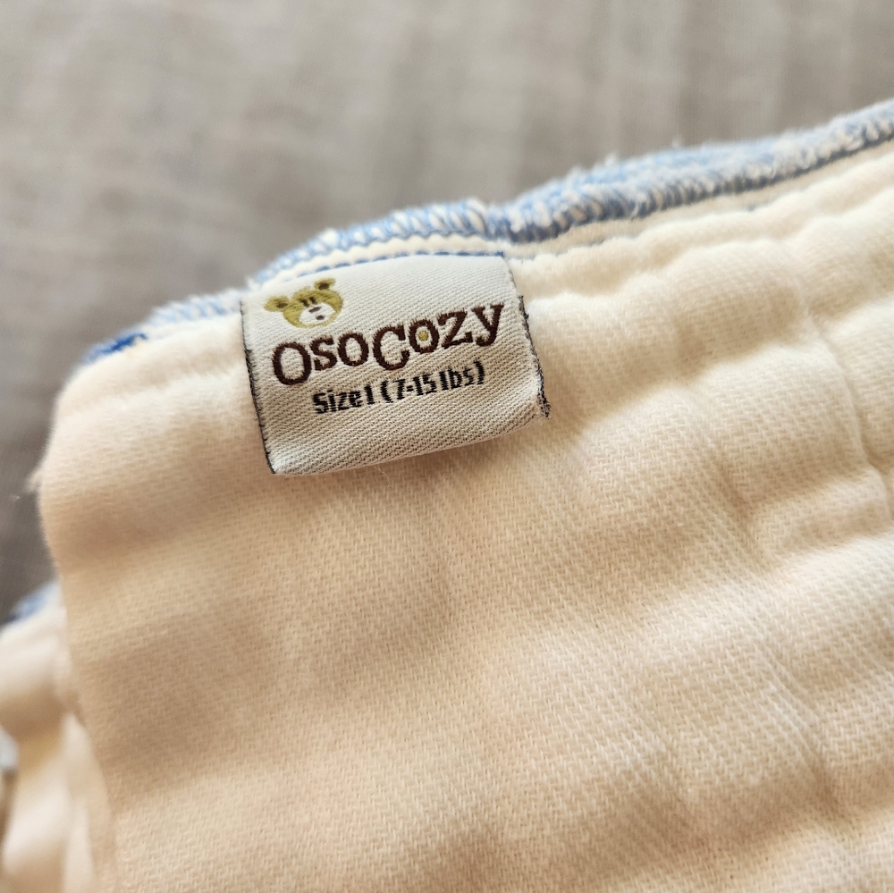 24 Osocozy Prefold Diapers (Size 7-12 pounds)